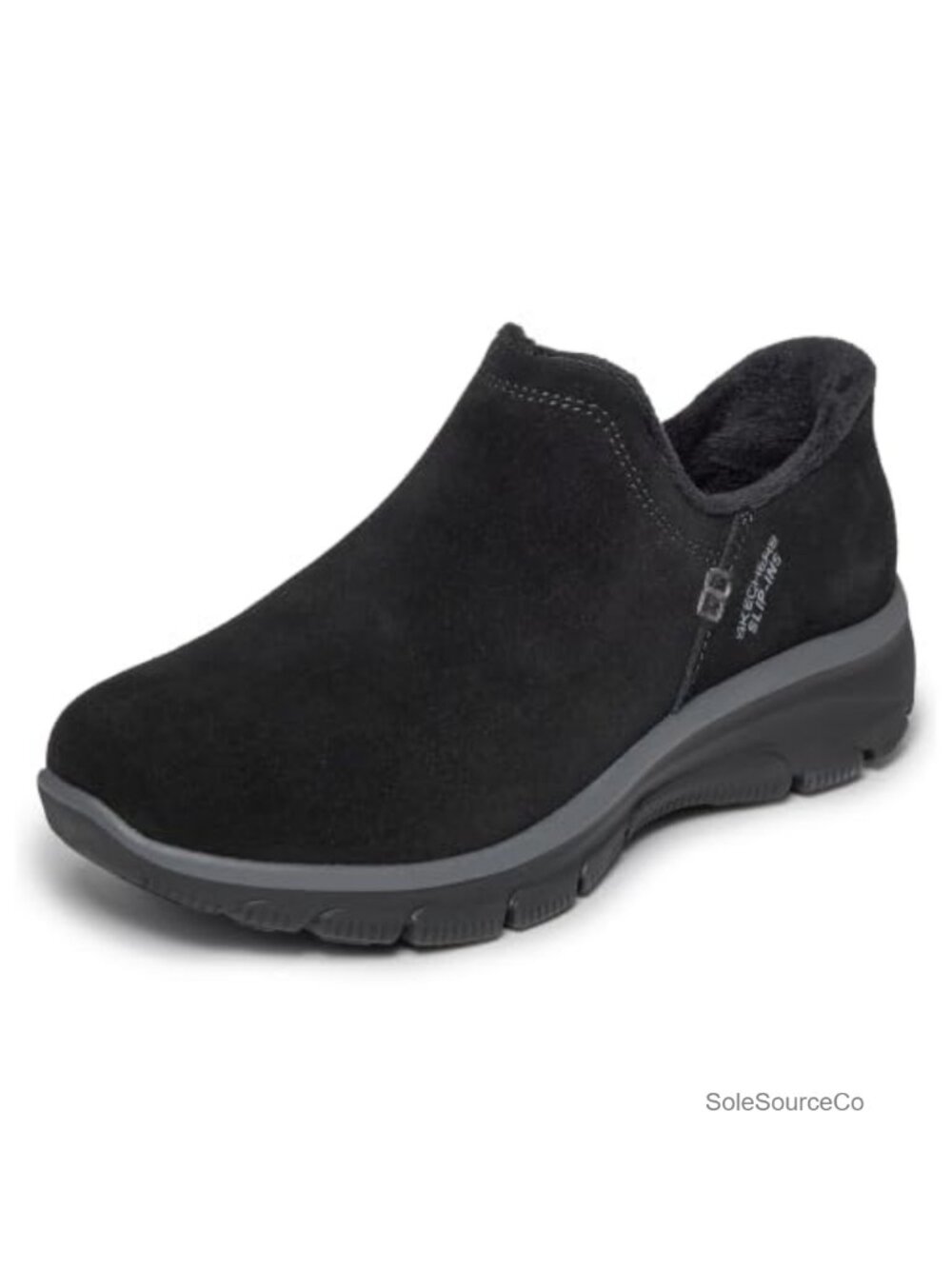 Skechers Hands Free Slip-ins Suede Ankle Bootie with Air-Cooled Memory Foam